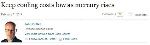 Keep cooling costs low as mercury rises, SMH, February 7, 2014